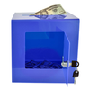 Alpine ADI637-02-3-BLU Blue Acrylic Suggestion Box with Rear Door Lock and Key