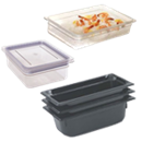 Plastic Food Pans, Drain Trays, and Lids