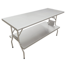 Omcan USA 41237 72" W x 30" D Stainless Steel Undershelf Folding Table Omcan USA 41237 72" W x 30" D Stainless Steel Undershelf Folding Table