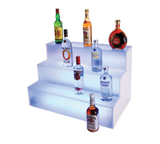 Cal-Mil LQ31 30" W x 18" D x 18" H 3 Tiers Countertop Acrylic Frost Lit Liquor Display