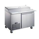 Omcan USA 50042 49.88" W Stainless Steel One-Section Refrigerated Pizza Prep Table - 110 Volts