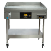 AccuTemp GGF1201B3650-S2 36" x 24" Natural Gas Accu-Steam Griddle with Stand and Casters - 70,000 BTU