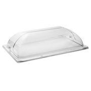 Spring USA SK-14502 11.25" L x 13.5" W x 13" H Plastic Clear Rectangular Skyra Wynwood Roll Top Cover