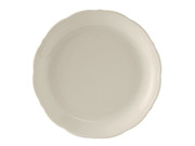 Tuxton SEA-100 10" Ceramic American White/Eggshell Round Plate (1 Dozen)