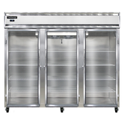 Continental Refrigerator 3FE-GD 85.5" W Three-Section Glass Door Reach-In Extra-Wide Freezer - 115 Volts