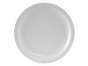 Tuxton CLA-104 10-1/2" Porcelain Porcelain White Round Plate (1 Dozen)