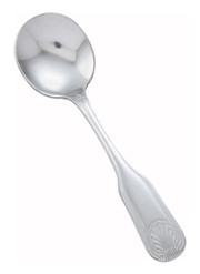 Winco 0006-04 6-3/8" 18/0 Stainless Steel Bouillon Spoon (contains 1 Dozen)