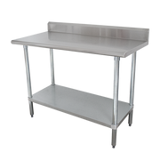 Advance Tabco KMSLAG-303-X 36" W x 30" D 16 Gauge 304 Stainless Steel and 18 Gauge Undershelf Work Table