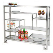 Eastern Tabletop AC1765 38-3/8"W x 9-7/8"D x 31-1/2"H 18/10 Stainless Steel Tabletop Display Stand