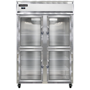 Continental Refrigerator 2F-SS-GD-HD 52" W Two-Section Glass Door Reach-In Freezer - 115 Volts