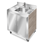 Eastern Tabletop ST6105PS Mobile Washing Station 27"L x 24"W x 34"H