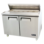 Migali C-SP48-12-HC 48.2" W Two-Section Two Door Competitor Series Refrigerated Counter/Sandwich Prep Table