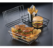 American Metalcraft RMB95B Metal Black Rectangular Basket