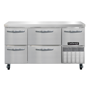 Continental Refrigerator CFA60-D 60"W Two Drawer and One Door Stainless Steel Freezer Base Worktop Unit