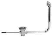 Fisher 24910 3 1/2" Industry Standard Sink Opening 2" Drain Outlet Stainless Steel Basket Strainer Twist Waste Valve