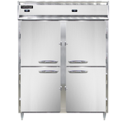 Continental Refrigerator DL2RFE-SA-HD 57" W Two-Section Solid Door Reach-In Designer Line Refrigerator/Freezer