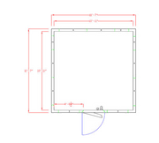 American Panel 12X12C-O 139" W x 87.75" H Outdoor Acrylume Floorless Walk-In Cooler