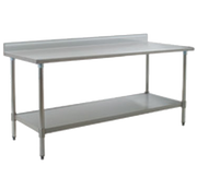 Eagle Group T3072SEB-BS 72"W X 30"D 16/300 Series Stainless Steel Top Deluxe Series Work Table