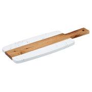 Winco SBMW-117 Wood White Rectangular Serving Board