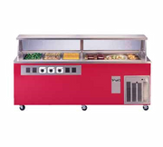 Piper Products R2H-4CI Hot & Cold Reflections Serving Counter 96" x 30" x 36" Ice Cooled Cold Pan