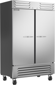 Beverage Air SR2HC-1S 51.97" W Two-Section Solid Door Reach-In Slate Series Refrigerator