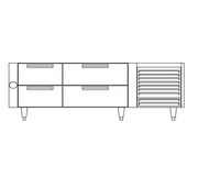 Garland UN17C48 48"W Two Drawer Polar Cuisine Refrigerated Base