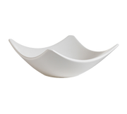 CAC China SHA-H8 8" L Porcelain Bone White Square Accessories Bowl (2 Dozen Per Case)