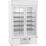 Beverage Air MMF44HC-1-W-IQ 47"W Two-Section Glass Door MarketMax Freezer Merchandiser