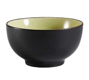 CAC China 666-4-G 10 Oz. Green Ceramic Round Japanese Style Rice Bowl (3 Dozen Per Case)