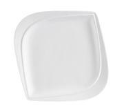 CAC China ASP-8 Bone White Porcelain Square Aspen Tree Plate (3 Dozen Per Case)