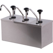 Carlisle 386230IB Topping Rail Dispenser 15.88"W x 7.5"D x 13"H Insulated Triple Unit Countertop Design