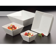 American Metalcraft MELSQ53 23 Oz. Plastic White Square Endurance Bowl