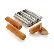 Matfer Bourgeat 341712 11.75" Stainless Steel Triple Bread Mold