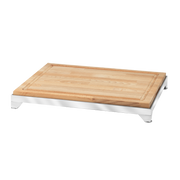 Eastern Tabletop 9653B Butcher Block Carving Board with Stainless Steel Brushed base  and Corner Legs