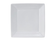 Tuxton GSP-006 10" Porcelain Porcelain White Square Plate (1 Dozen)