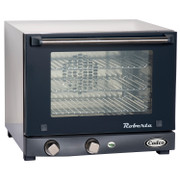 Cadco OV-003 Stainless Steel 1 Deck Quarter Size Electric Convection Oven - 120 Volts 1-Ph