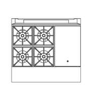 Southbend P36N-BBH-NG 36" Natural Gas Heavy Duty Range - 172,000 BTU