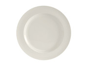 Tuxton AMU-005 9" Ceramic Pearl White Round Plate (2 Dozen Per Case)