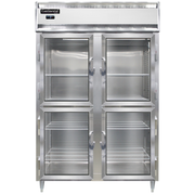 Continental Refrigerator DL2F-SS-GD-HD 52" W Two-Section Glass Door Reach-In Designer Line Freezer - 115 Volts