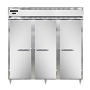 Continental Refrigerator DL3F-SA-PT 78" W Three-Section Solid Door Pass-Thru Designer Line Freezer - 220 Volts