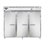 Continental Refrigerator DL3RFFE-SA-PT 85.5" W Three-Section Solid Door Pass-Thru Designer Line Refrigerator/Freezer