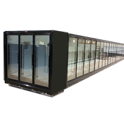 Howard McCray Rin3-30-LED-B 98.5" W Three-Section Glass Door Refrigerator Merchandiser