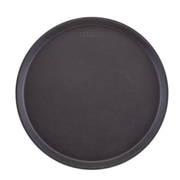 Cambro 1100CT110 11" Dia. Fiberglass Black Satin Round Camtread Serving Tray