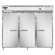 Continental Refrigerator DL3RRFE-SS-PT 85.5" W Three-Section Solid Door Pass-Thru Designer Line Refrigerator/Freezer