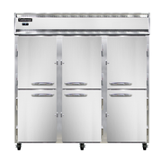 Continental Refrigerator 3F-SS-PT-HD 78" W Three-Section Solid Door Pass-Thru Freezer - 220 Volts