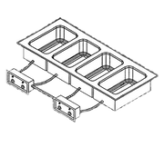 Piper Products MD-2 Hot Food Multi-Well Unit Drop-In Electric