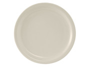 Tuxton TNR-016 10-1/2" Ceramic American White/Eggshell Round Plate (1 Dozen)