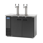 Arctic Air ADD48R-2 49"W Black Stainless Steel Solid Door Direct Draw Draft Beer Dispenser