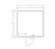 American Panel 10X10F-I 116" W x 90" H Indoor Acrylume With Floor Walk-In Freezer