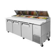 Turbo Air TPR-93SD-N 93.38" W Three-Section Three Door Three Door Super Deluxe Pizza Prep Table